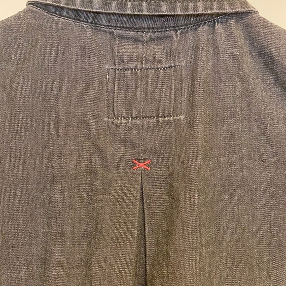 Vans Dark Blue Denim Button Down Sleeveless Top XS - Picture 3 of 13